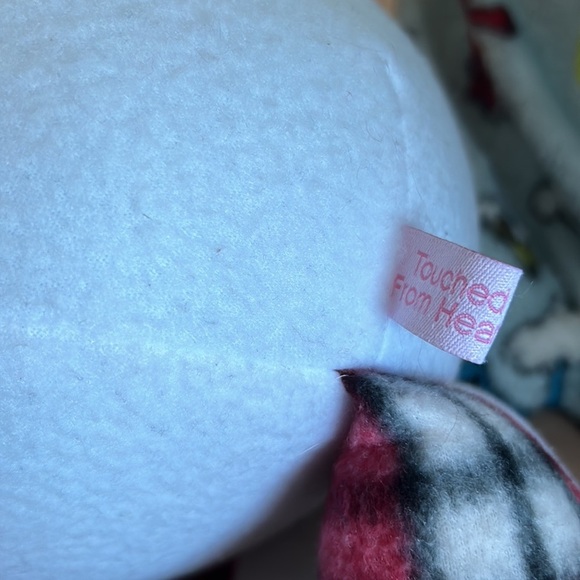 Handmade Large Teddy Bear with Red Heart and Plaid Teddy Bear - Picture 6 of 7